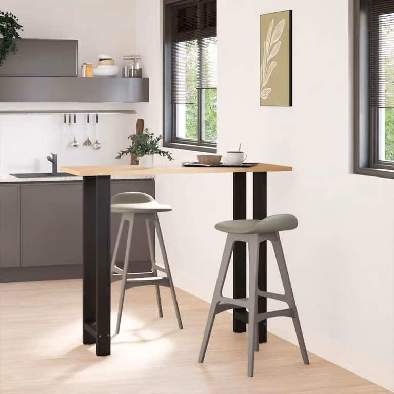 vidaXL Gambe per tavolo da bar nere 2 pz 40x(110-111) cm in acciaio