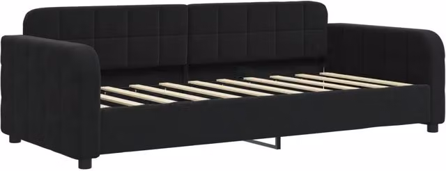Sedia pieghevole moderna in velluto nero con braccioli per soggiorno e camera da letto – 1