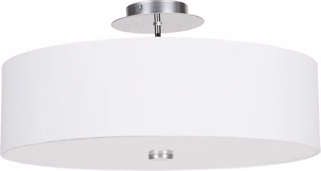 Plafoniera Nowodvorski Lighting Viviane bianca e cromo, diametro 50 cm, 3 x E27