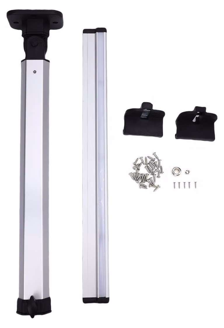 Set di gambe telescopiche per tavolo pieghevole, regolabile in altezza, rimovibile, in lega di alluminio per roulotte