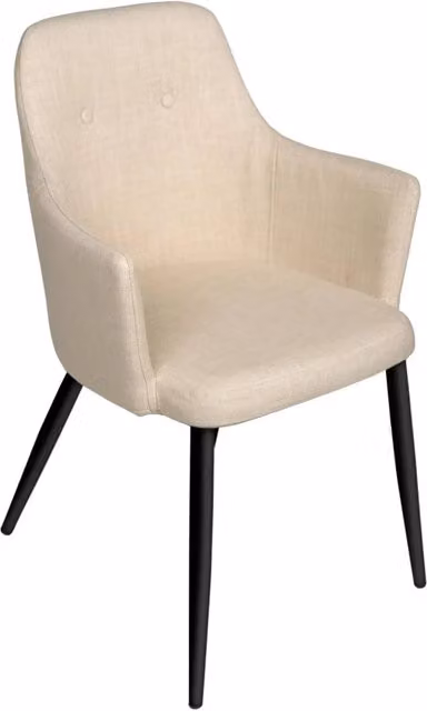 Poltrona Lounge Gunnar Arena Casa Thai S.L. in tessuto con struttura in metallo e braccioli, colori sabbia, nero e beige