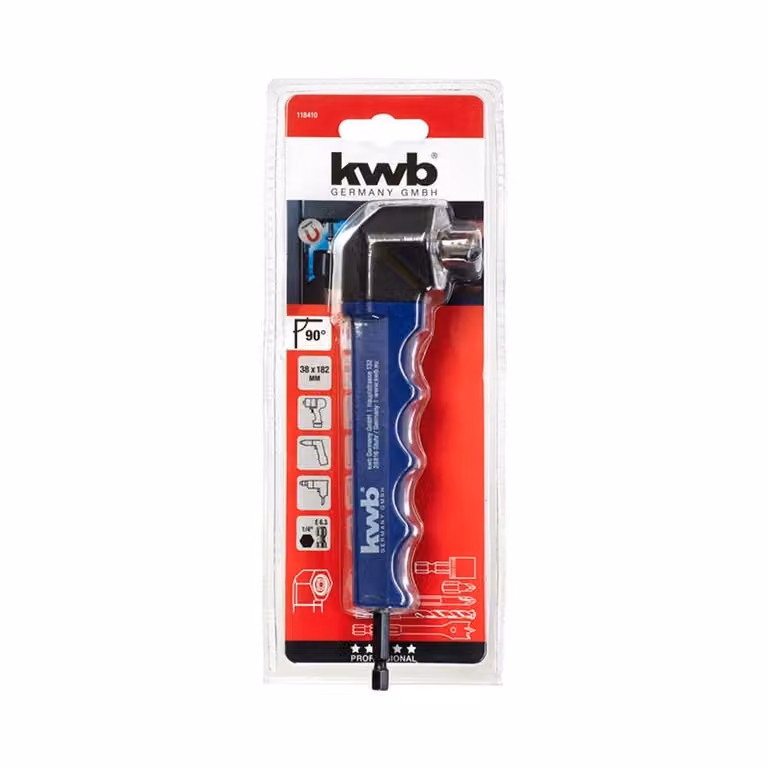 kwb attacco per punta e trapano angolare a 90° 118410 (118410)
