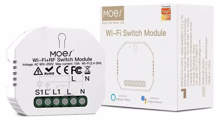 Modulo Wi-Fi intelligente RF433, compatibile con Alexa e Google Home, 230 V