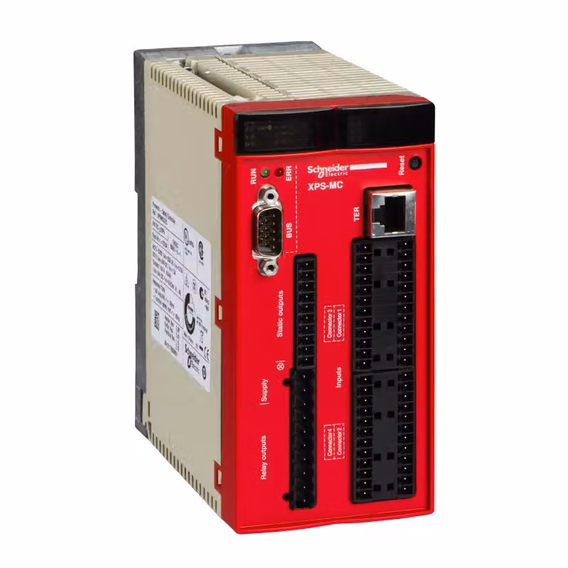 Schneider Electric Controller di sicurezza compatto, 32 ingressi, 8 uscite, Modbus, CANopen XPSMC32ZC