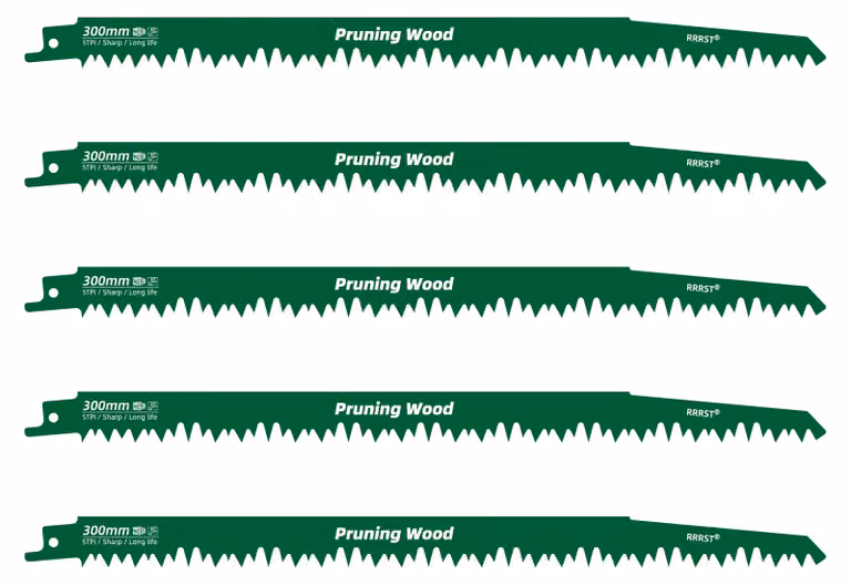 Lame reciproche a 5 denti per legno, lunghezza 300 mm, 5 TPI (denti per pollice)