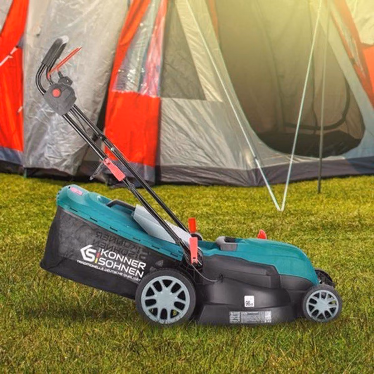 Tagliaerba elettrico da 1800W - Larghezza di taglio di 42 cm - Con funzione mulching e sacco di raccolta