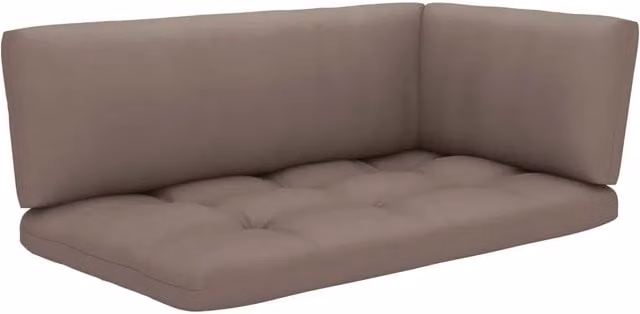 Set di Divani da Giardino a Forma di L vidaXL in Legno di Pino con Cuscini Beige e Grigio