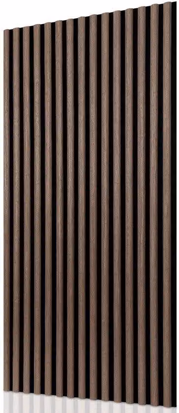 Pannello fonoassorbente da parete, dimensioni 120x60x2,1 cm, confezione da 4 pezzi, colore noce
