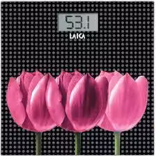 Bilancia pesapersone digitale Laica POP Tulipani Black PS1075L con display digitale e capacità fino a 180 kg – 1