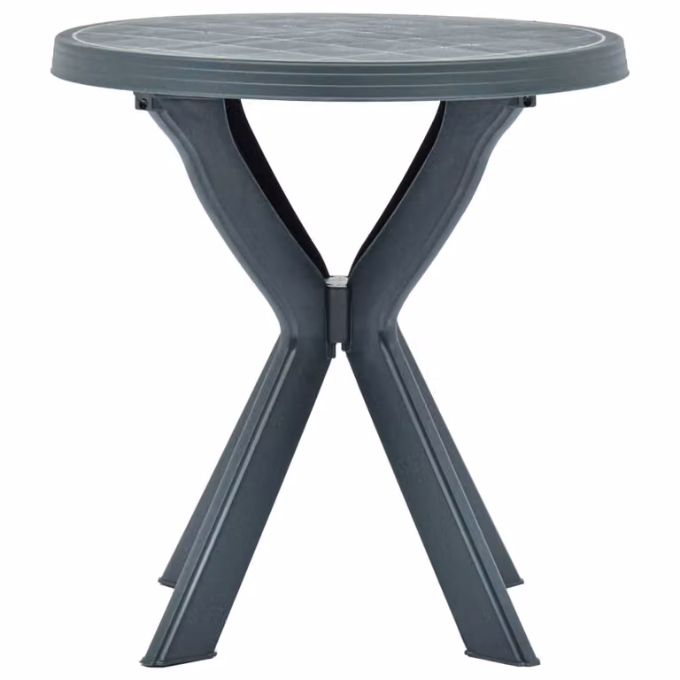 vidaXL Tavolo da bistrot verde Ø70 cm plastica