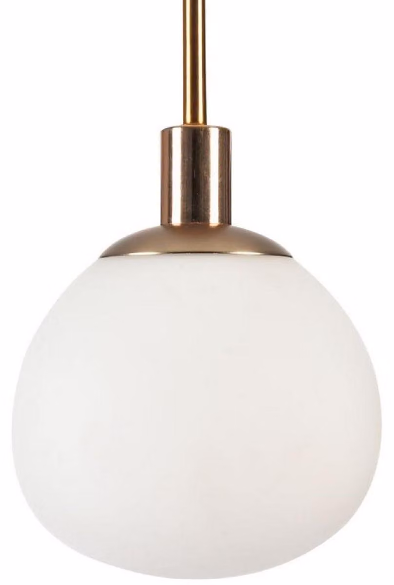 Casa Padrino lampada a sospensione oro/bianco Ø 15 x H. 30,5 cm - Lampada a sospensione moderna