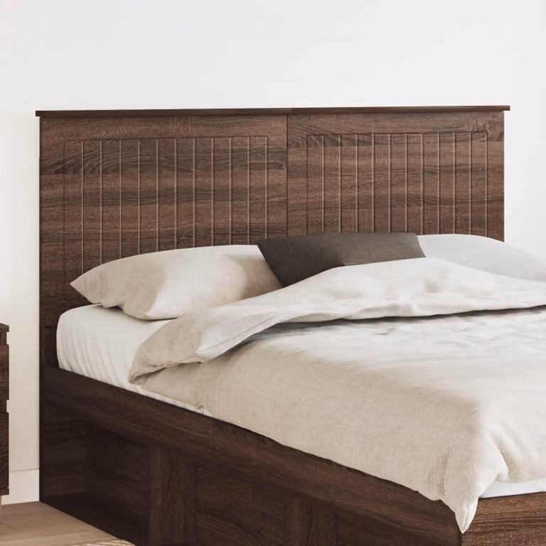 Testiera per letto moderna vidaXL in legno ingegnerizzato rovere marrone