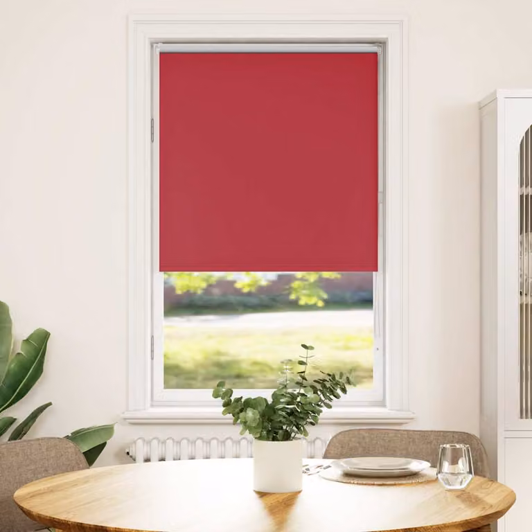 vidaXL Tenda a Rullo Oscurante in Poliestere, Colore Rosso, L: 65 cm x H: 150 cm