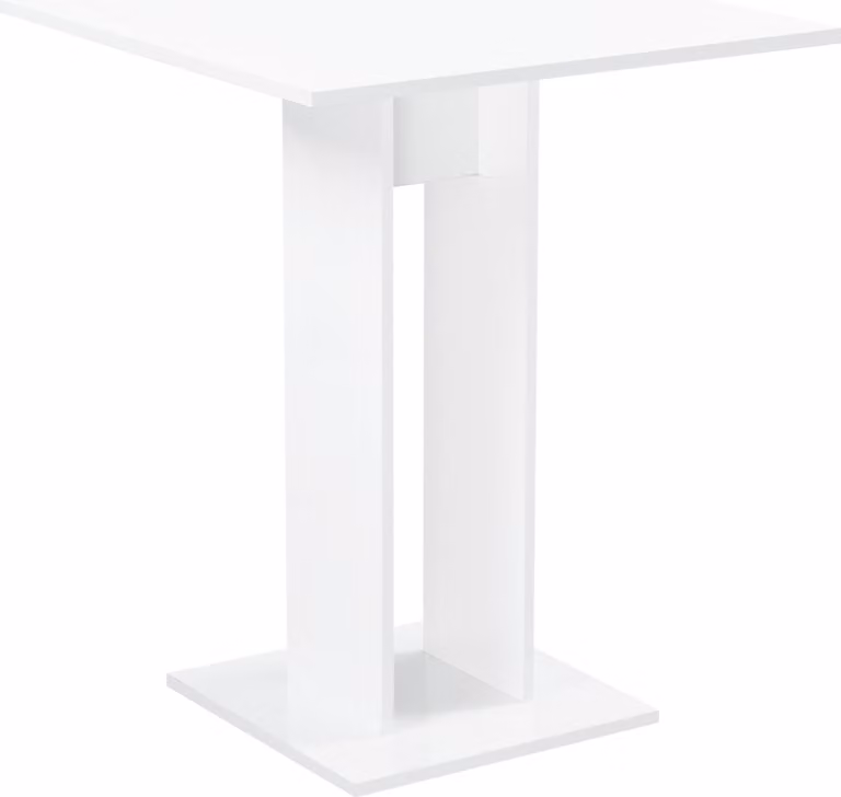 Tavolo da cucina, quadrato 65 x 65 x 78 cm Tavolo a colonna Tavolo da sala da pranzo in truciolato Tavolo da pranzo Bianco lucido [en.casa]
