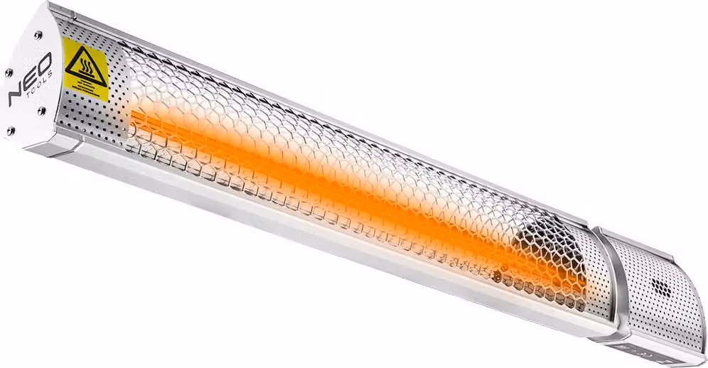 Riscaldatore radiante a infrarossi 2 livelli 18m² 2000 W, IP55