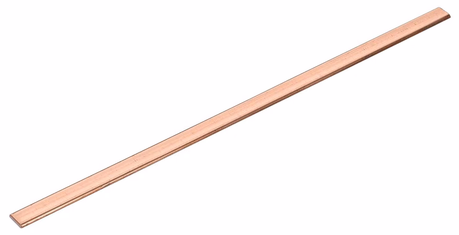 Profilo in rame piatto, dimensioni 1,5x10x250 mm, per impianti elettrici