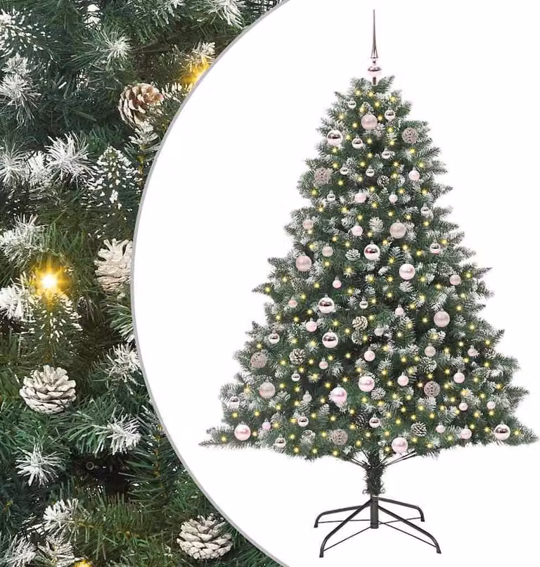 Albero di Natale artificiale con 300 LED Verde 180 cm