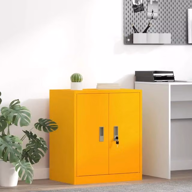 Armadio Giallo senape 60 x 40 x 70 cm Acciaio 891721