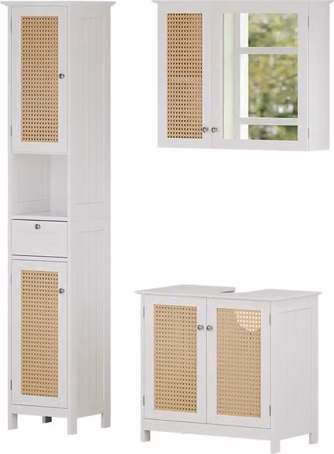 Set di mobili da bagno Rosario Bianco 3 pezzi Vicco