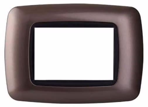 Placca compatibile Bticino Livinglight 3 moduli plastica bombata colore bronzo