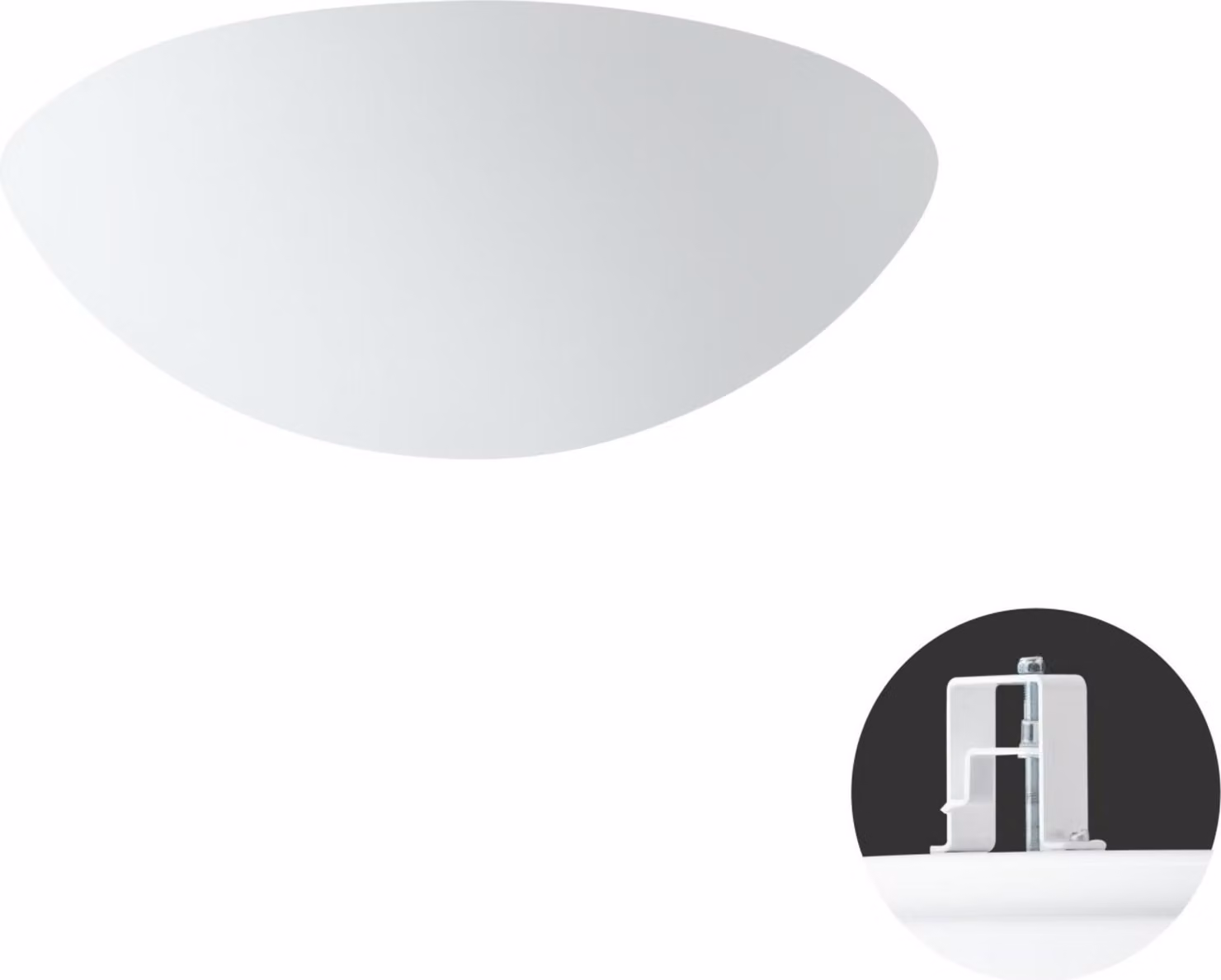 OSMONT AUR59325 AURA V8 apparecchio a soffitto/parete in vetro semipermanente bianco IP44 3000 K 9W LED