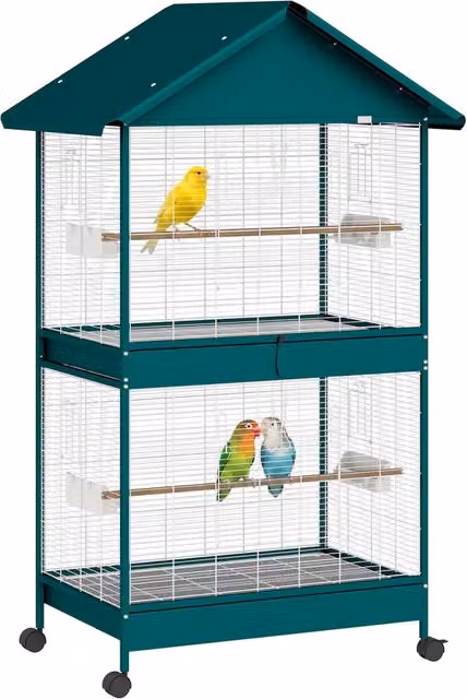 Gabbia per uccelli con ruote Xylo grigio H: 80 cm, L: 60 cm, P: 40 cm