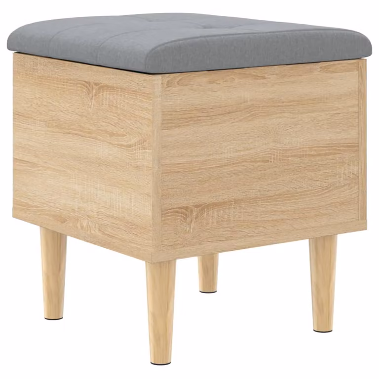 Panca con vano portaoggetti Rovere Sonoma 42x42x46 cm Materiale a base di legno