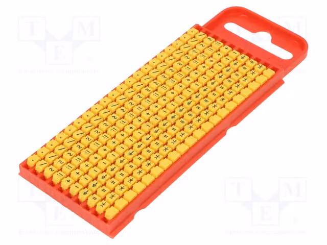 200 etichette per cavi e conduttori, da 2 a 2,8 mm, colore giallo, codice 561-01004. Etichette per cavi