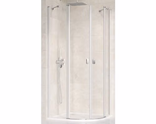 Cabina doccia RAVAK Chrome CSKK4-90, finitura satinata e vetro trasparente, modello 3Q170U00Z1