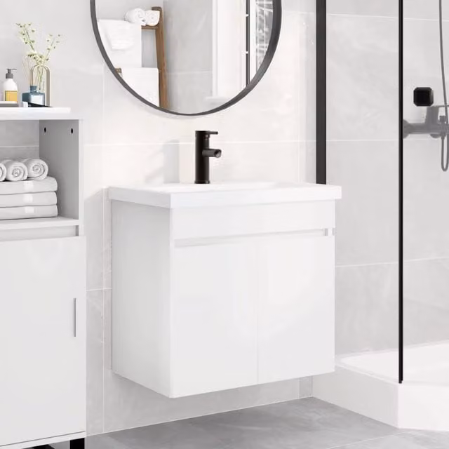 Mobile bagno moderno vidaXL bianco con ante a battente L/P/H: 61 x 40 x 74,5 cm
