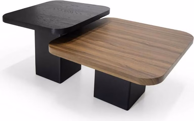 Wohnzimmer Couchtisch Set 2x braune Tische, Luxus Design 2-tlg stilvolle Möbel
