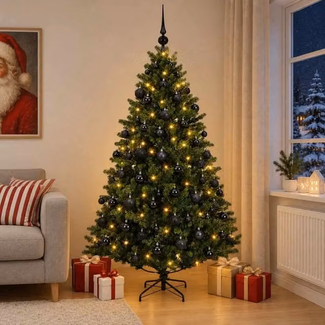 Albero di Natale Artificiale con Palline 240 cm 300 LED 3466411