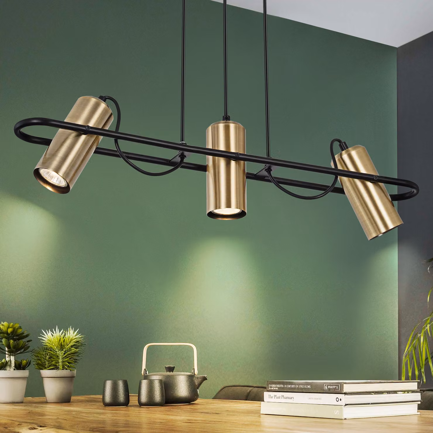 ZMH Lampada a sospensione tavolo da pranzo a sospensione lampada vintage 3 fiamme sala da pranzo lampada design industriale GU10 lampada da cucina a sospensione soggiorno per cucina camera da letto
