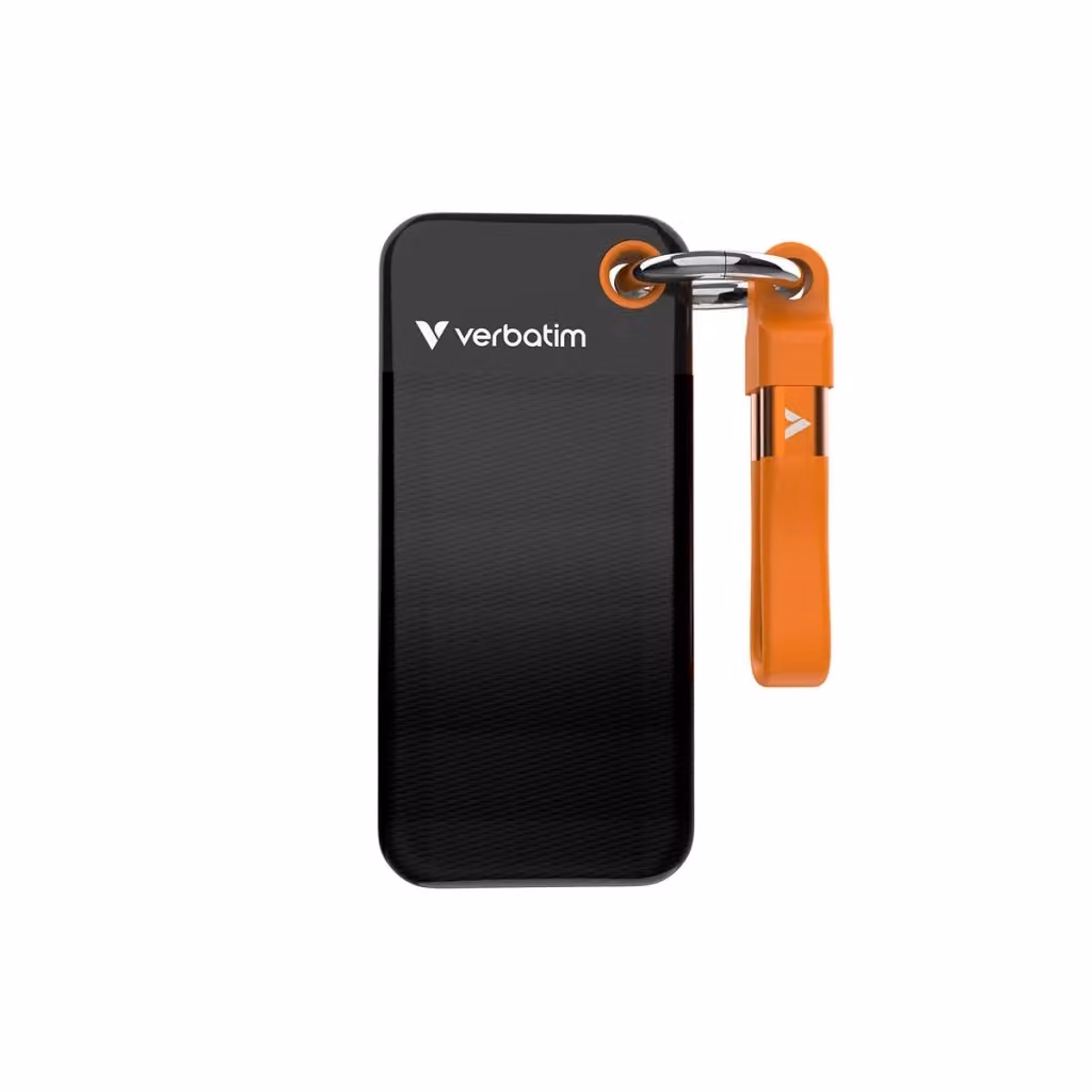 Verbatim SSD Portatile Pocket 1 TB USB Tipo-C 3.2 Gen 2 Nero e Arancione – 2