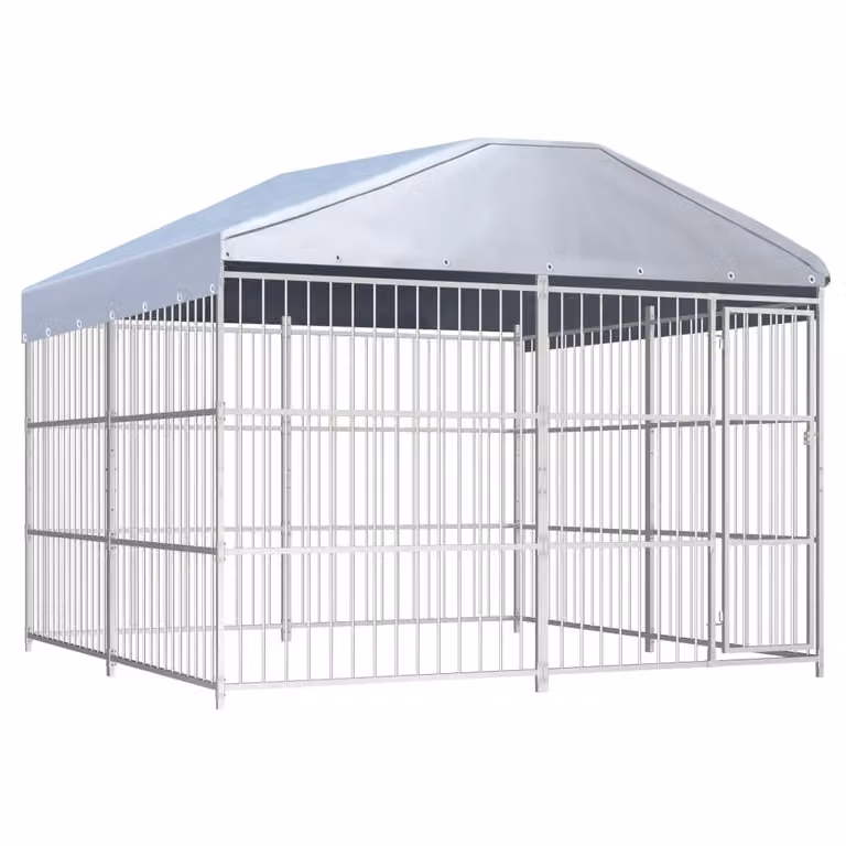 The Living Store Cuccia per cani da esterno con tettoia 300×300×200 cm
