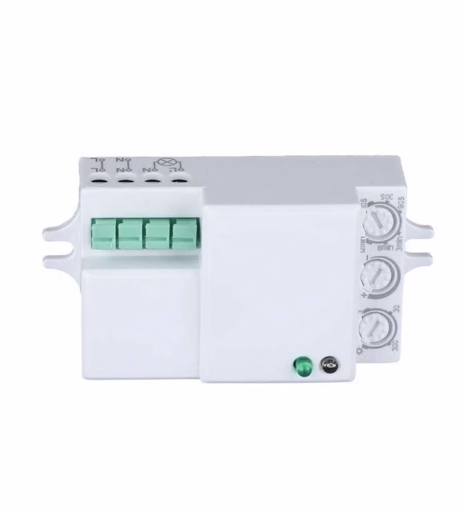 Sensore di Movimento a Microonde 180°-360° Montaggio a Plafone Colore Bianco (Max 300W) IP20