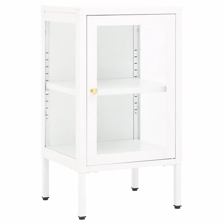 Credenza 38x35x70 cm Metallo e Vetro