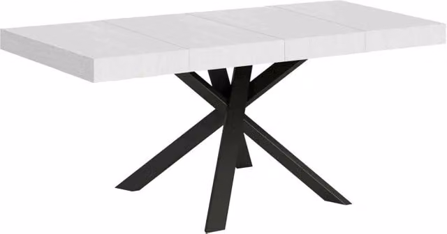 Tavolo allungabile Itamoby Clerk Premium Bianco Frassino e Antracite L/P: 90 x 90 cm
