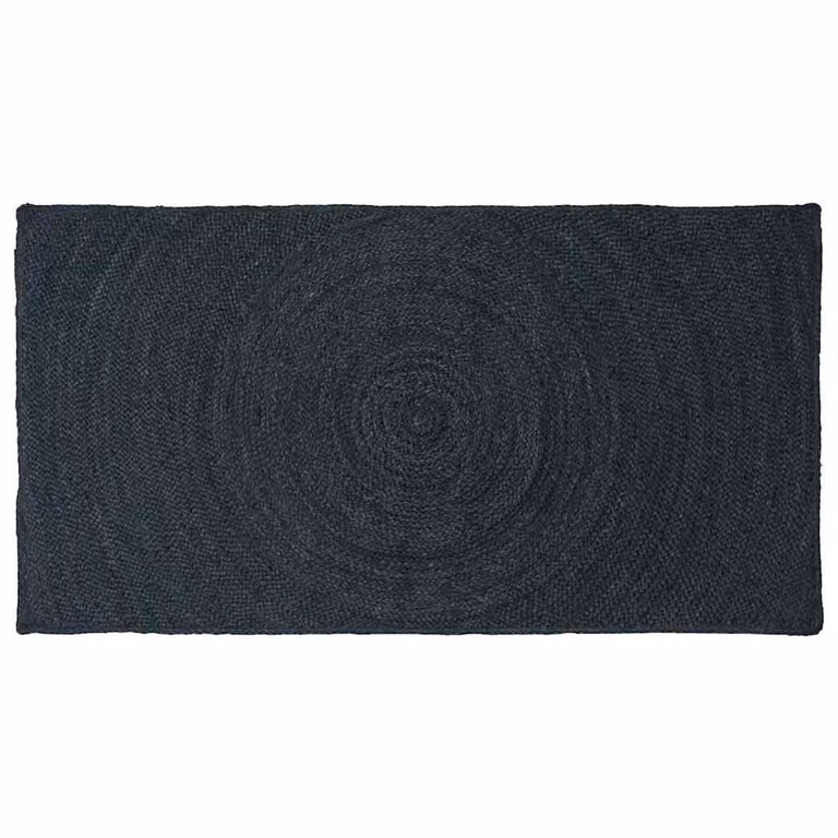 Tappeto in juta vidaXL per area, rettangolare, grigio antracite, L: 200 cm, P: 100 cm