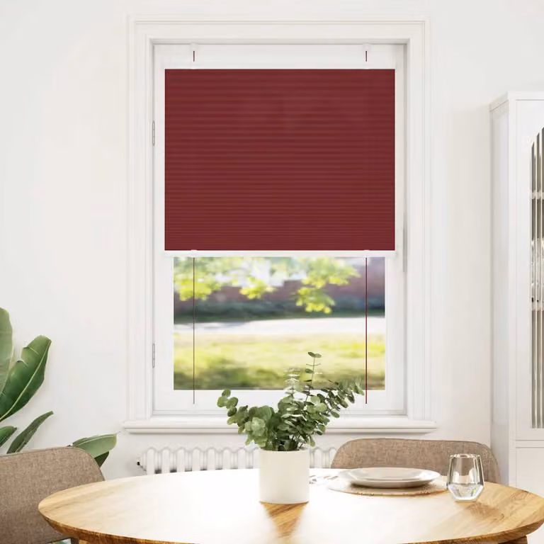 vidaXL Tenda Plissettata Rosso Bordeaux 80x150 cm Larghezza Tessuto