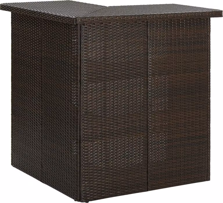 Maison Exclusive - Tavolino da bar angolare marrone 100x50x105 cm in rattan sintetico