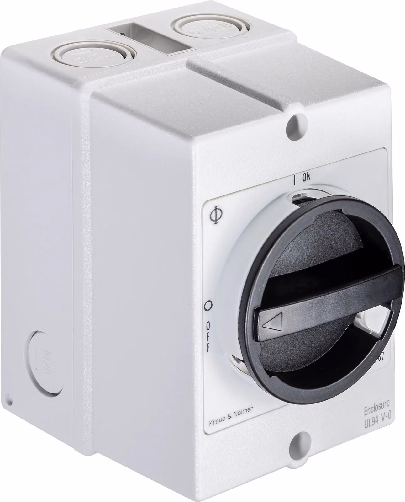 Kraus & Naimer Interruttore principale, 3 poli + 1NO/1NC, AP-Geh. IP66, Ith=20 A, P=5,5 kW (AC23B, 400V AC), 2,5 mm², 1 pz.
