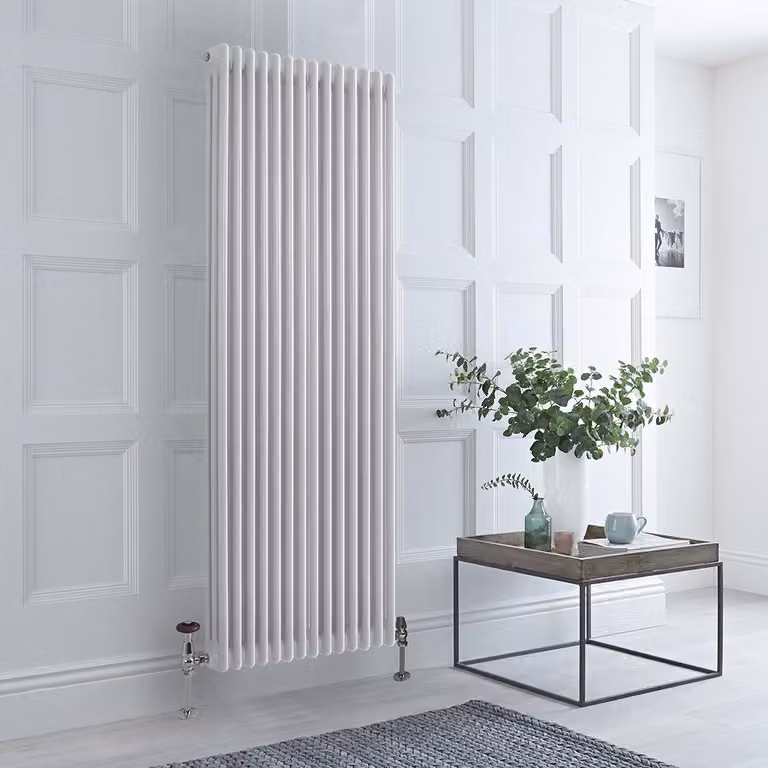 Radiatore Verticale Tradizionale Triplo a Colonna Bianco 1800x650mm Termosifone - Regent