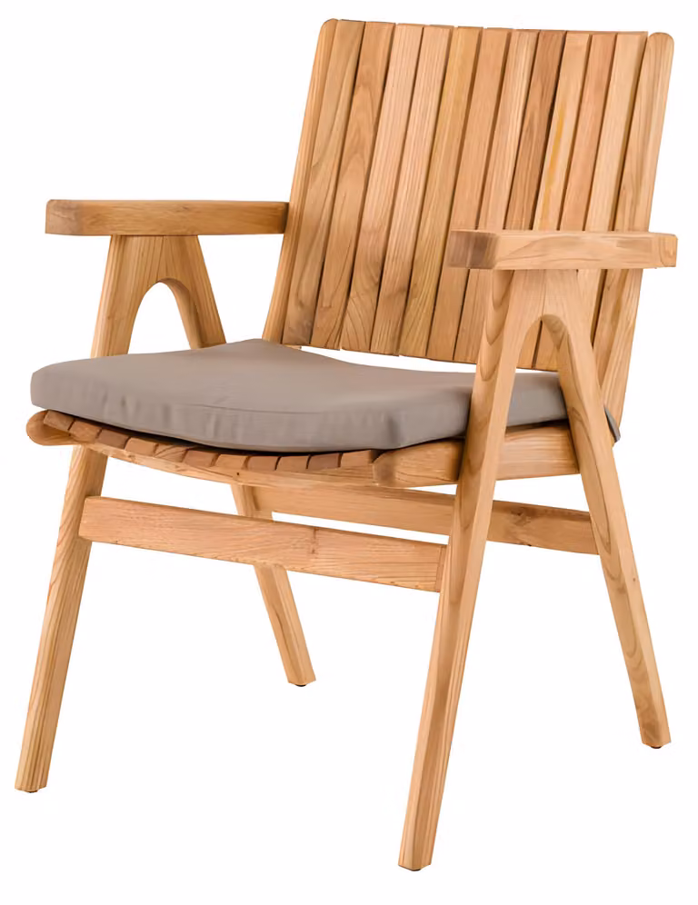 Eleganter Holzstuhl in Braun für Wohnzimmer und Esszimmer