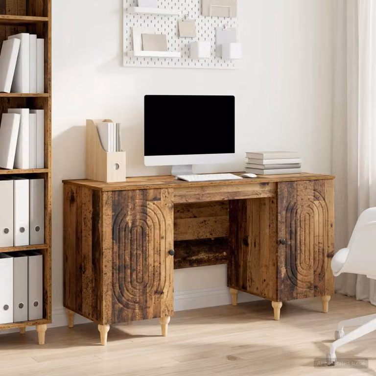 Maison Exclusive - Scrivania in legno massello riciclato, dimensioni 142,5 x 50 x 75 cm, realizzata in materiale composito di legno
