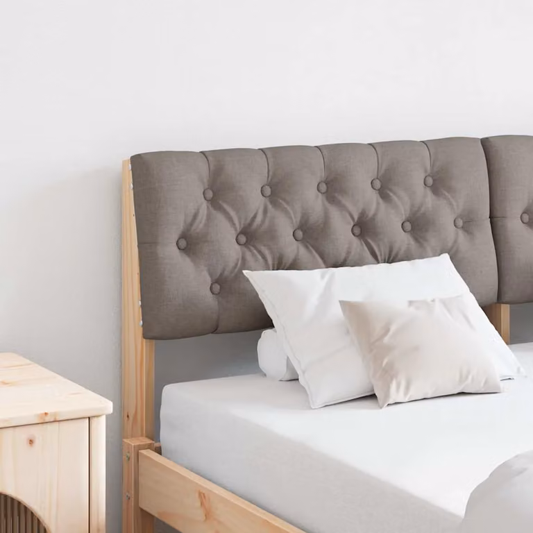 Testiera imbottita Talpa vidaXL in pino massello per letto da 140 cm