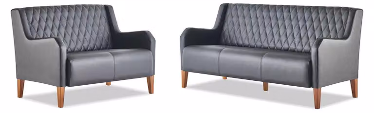 Sofagarnitur Schwarz Modern 3-Sitzer 2-Sitzer Komplett Sofas Sitzmöbel Set