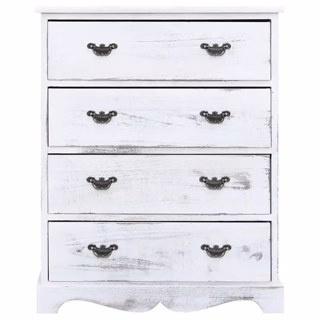 Cassettiera Bianca 60x30x75 cm in Legno CFW2955962