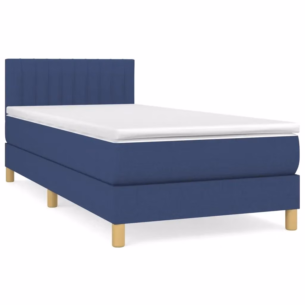 Letto Ibrido con Giroletto a Molle e Materasso vidaXL, Colore Blu e Bianco, L/P/H: 100 x 200 x 203 cm – 2