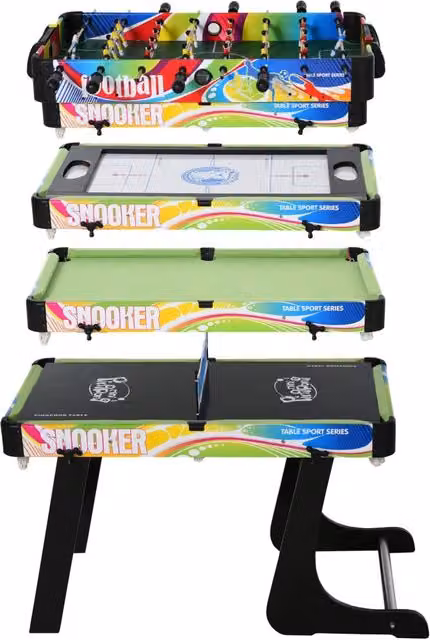Tavolo da gioco 4 in 1 pieghevole Minimal multicolore in MDF e plastica – 1